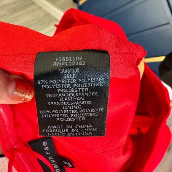 Adelyn Rae red strapless jumpsuit - Picture 6 of 8